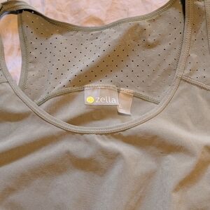 Zella Sage Green Perforated Tank Dress